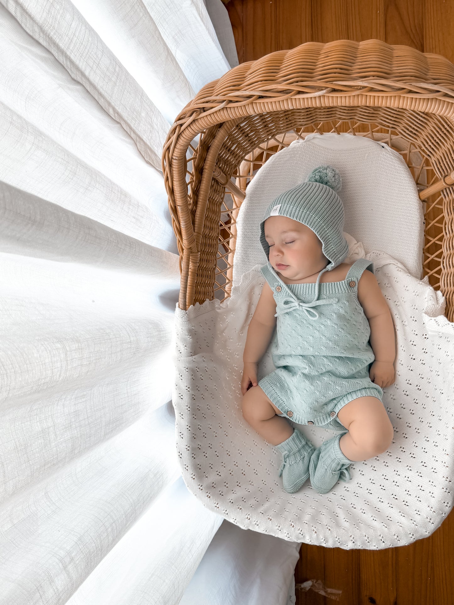 Haven Sleeveless Romper - Sea Mist