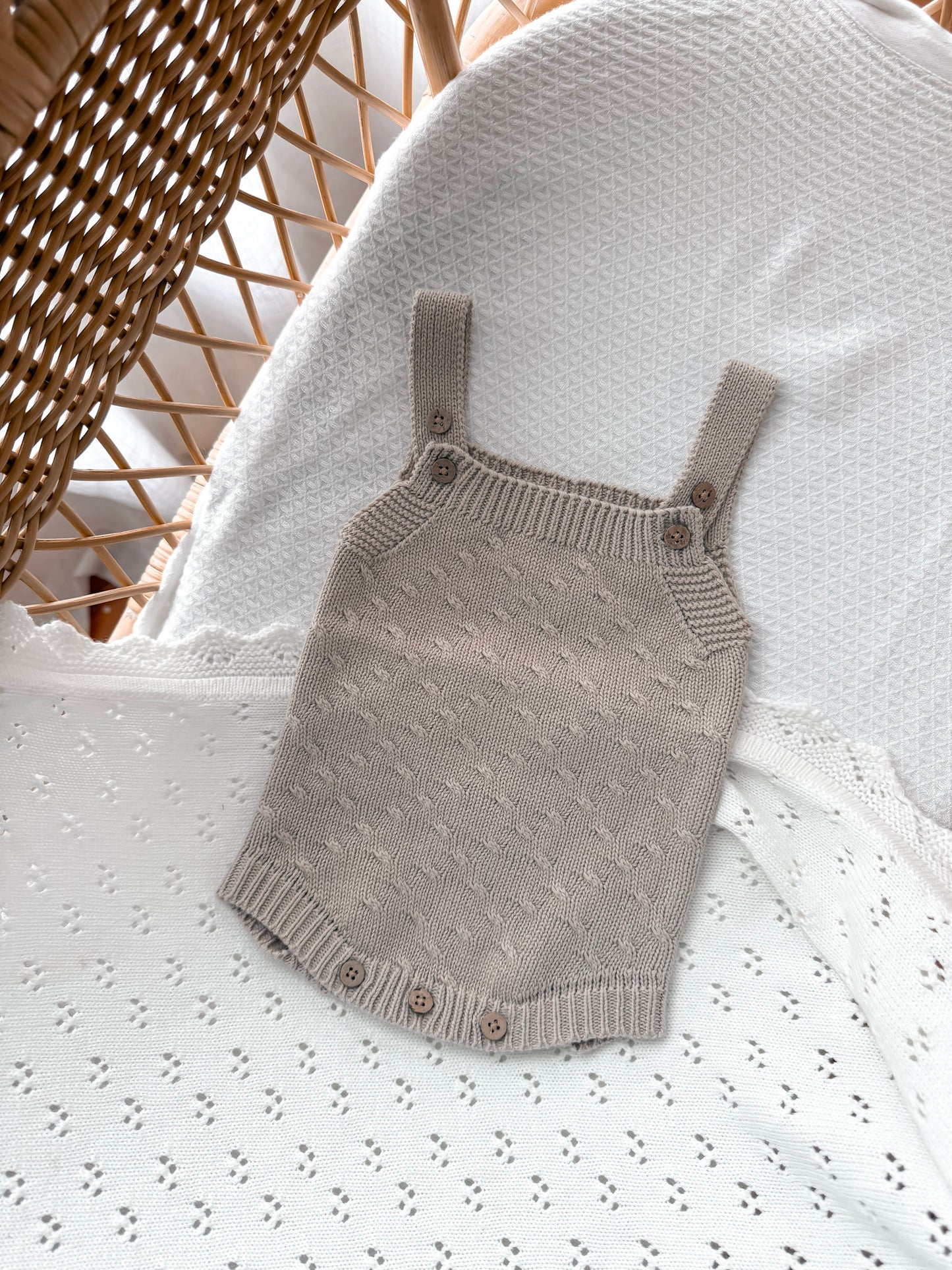 Haven Sleeveless Romper - Fawn