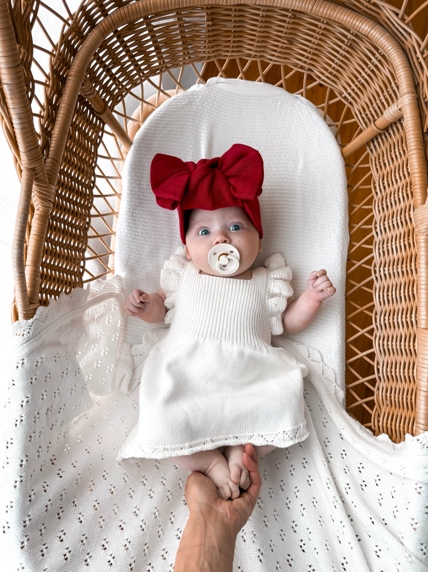 Dahlia Pointelle Knitted Dress - Milk