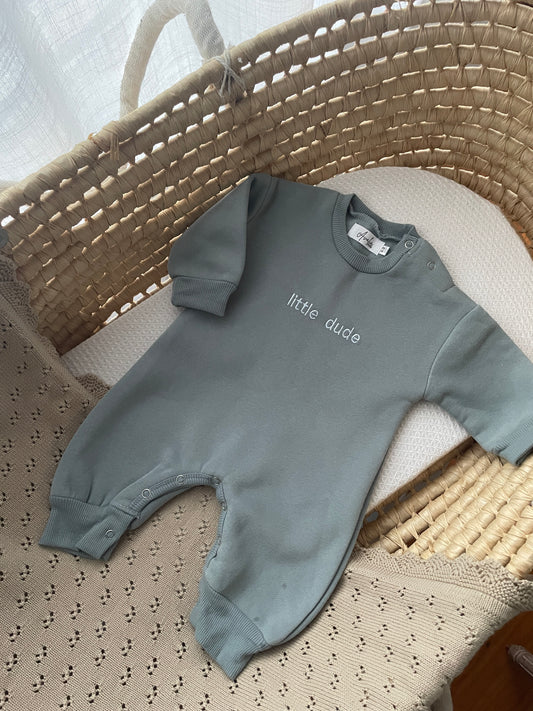 Little Dude Neutral Onesie - Blue