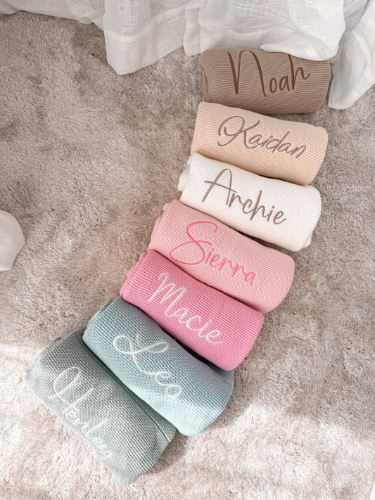 Classic Knitted Blanket - Honey