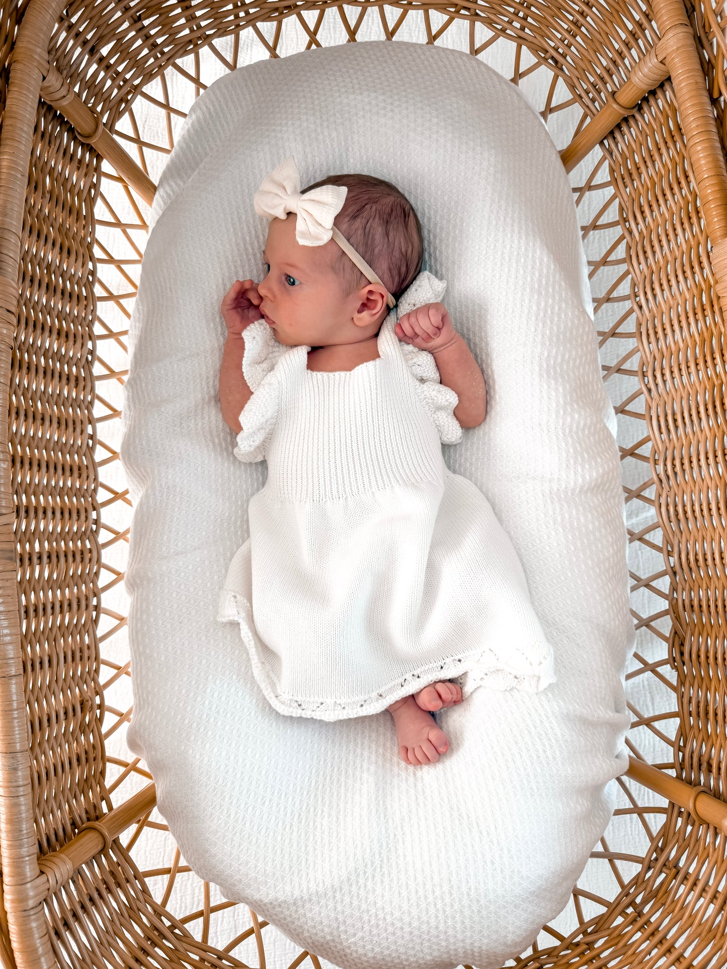 Dahlia Pointelle Knitted Dress - Milk