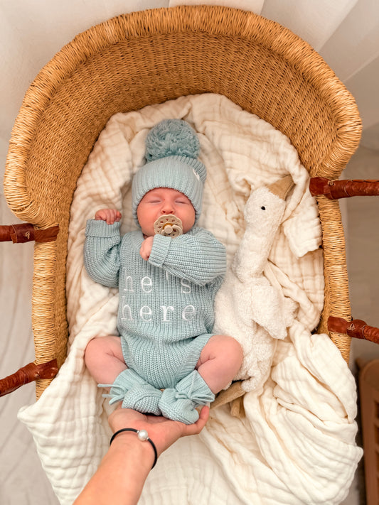 He's Here - Newborn Romper
