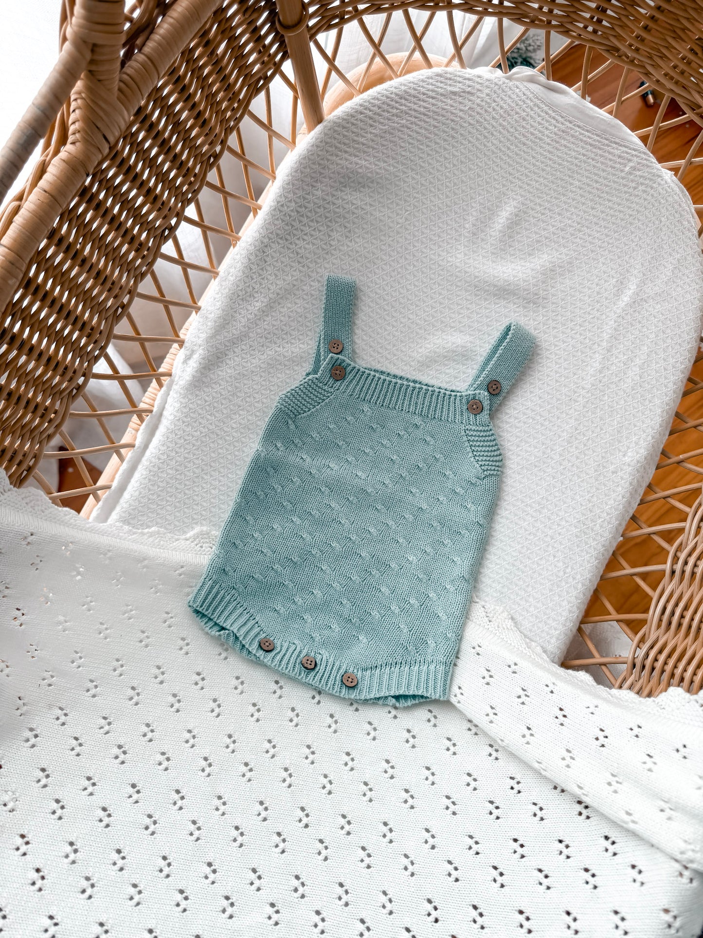 Haven Sleeveless Romper - Sea Mist