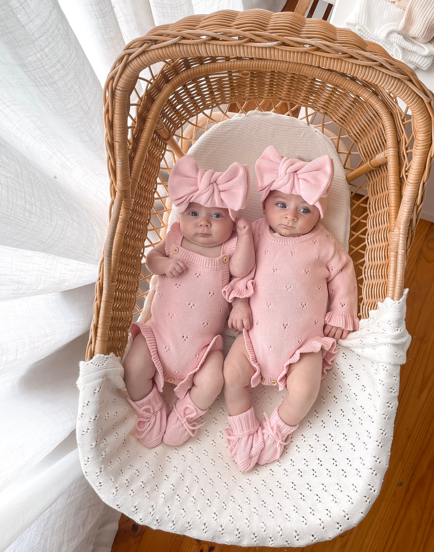 Dahlia Sleeveless Pointelle Romper - Fairy Floss