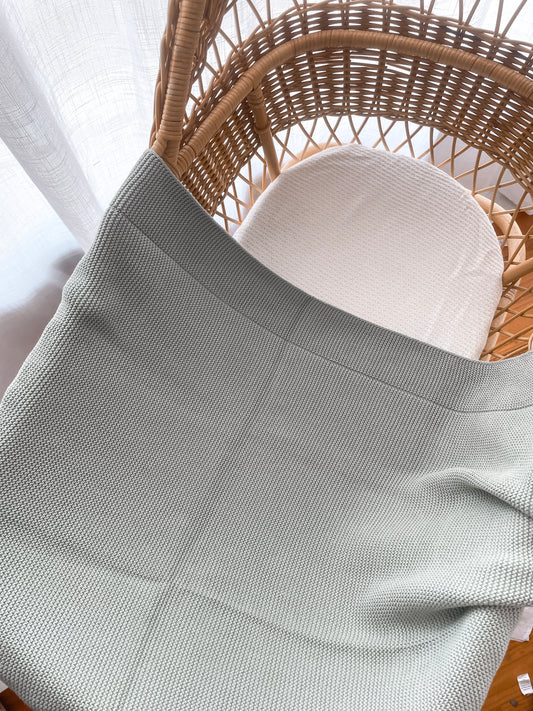 Classic Knitted Blanket - Eucalypt