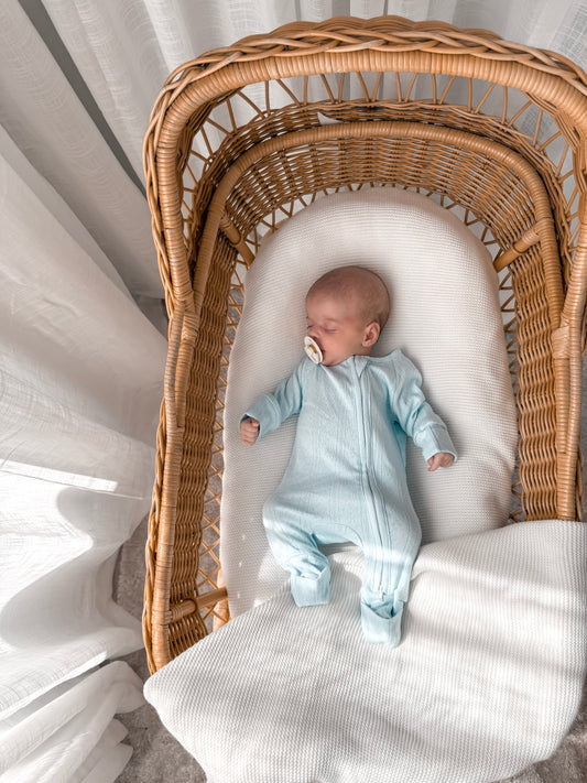 Pointelle Zippy Romper - Mist