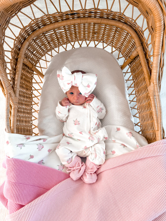 Little Rose Frilled Zippy Romper