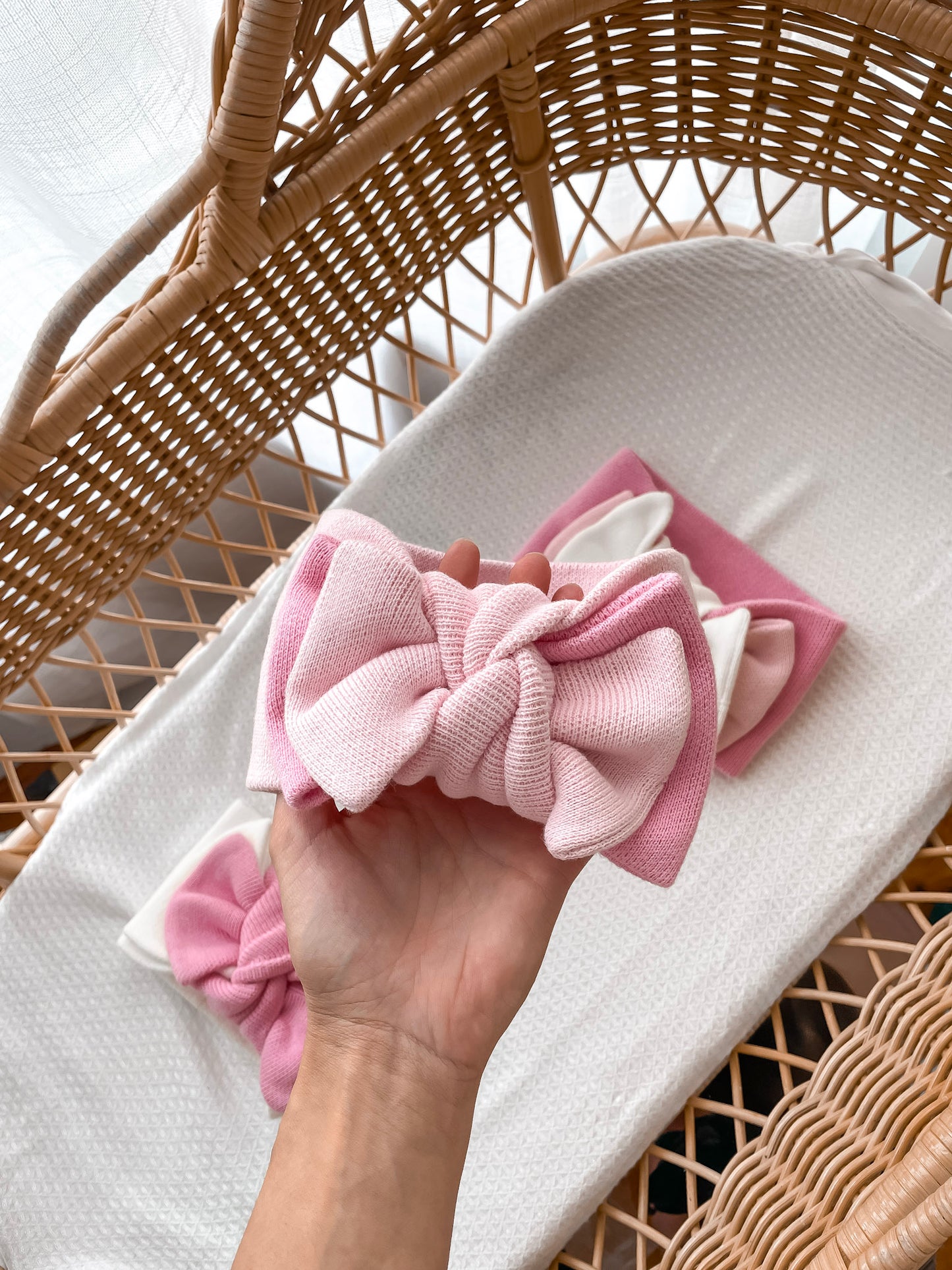 Knitted Oversized Topknot - Fairy Floss