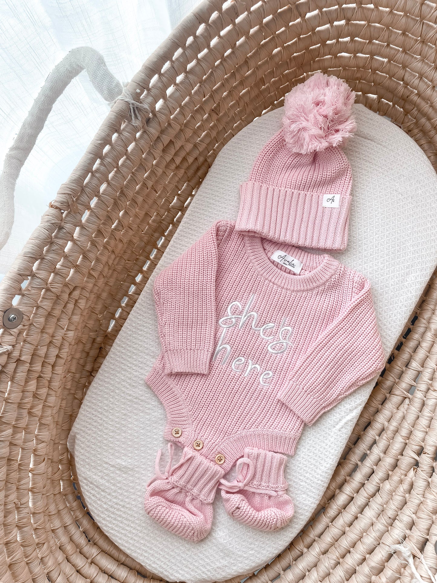 Knitted Booties - Fairy Floss