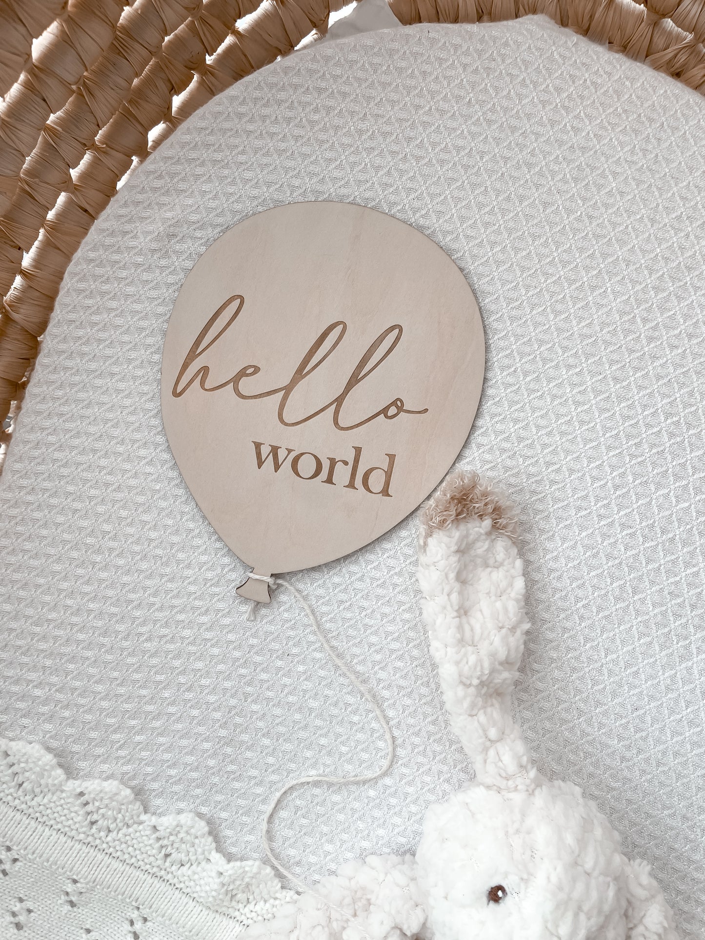 Hello World Plaque - Balloon