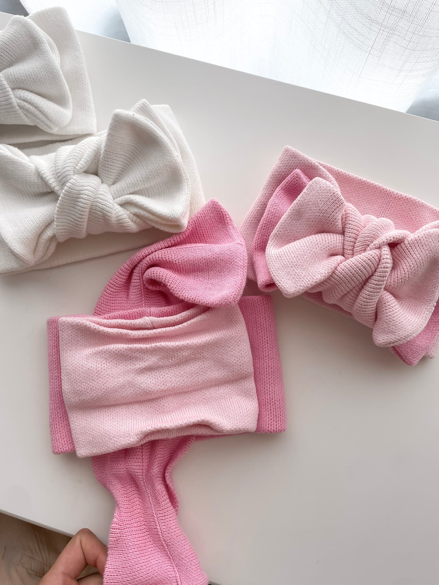 Knitted Oversized Topknot - Fairy Floss