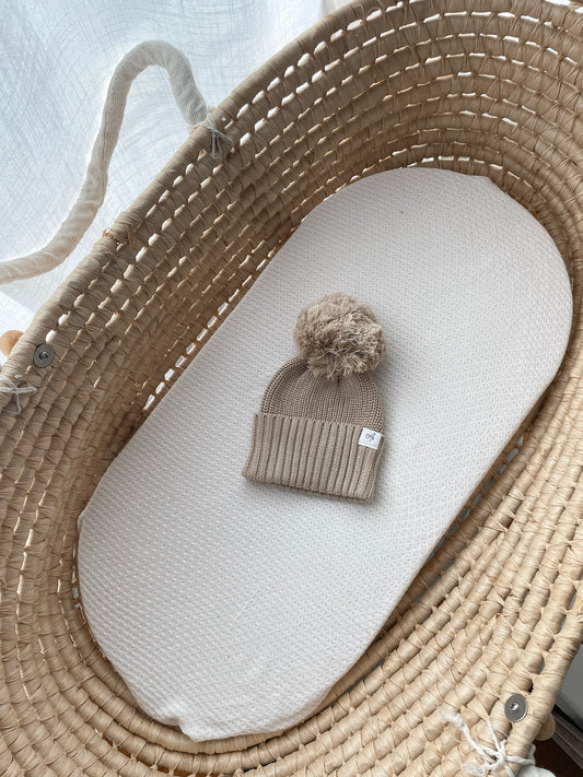 Knitted Beanie - Fawn