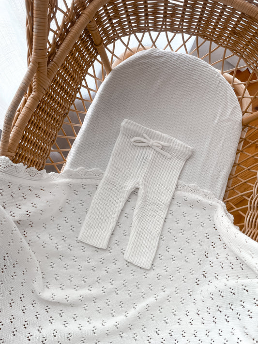 Classic Knitted Pants - Milk