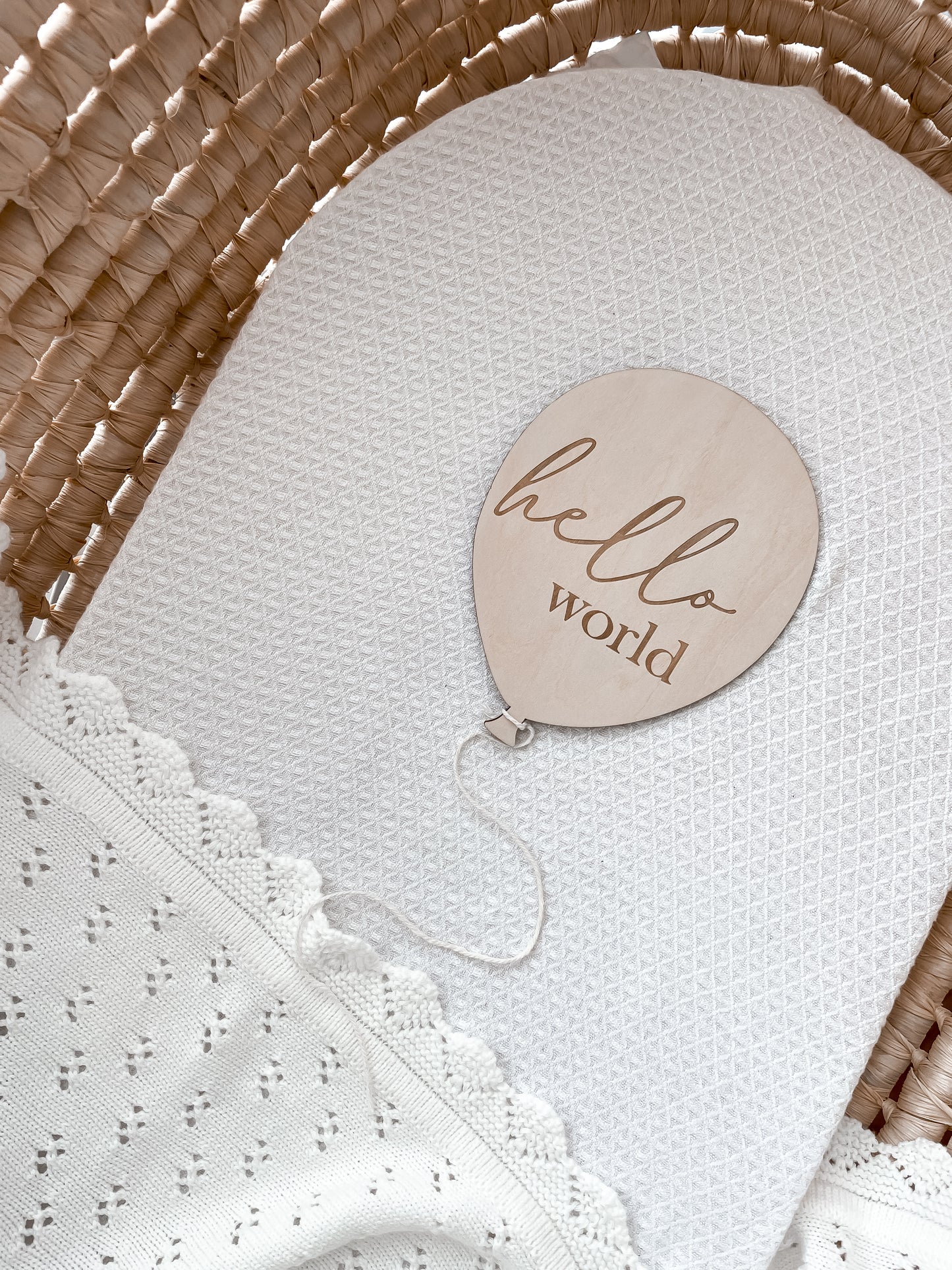 Hello World Plaque - Balloon