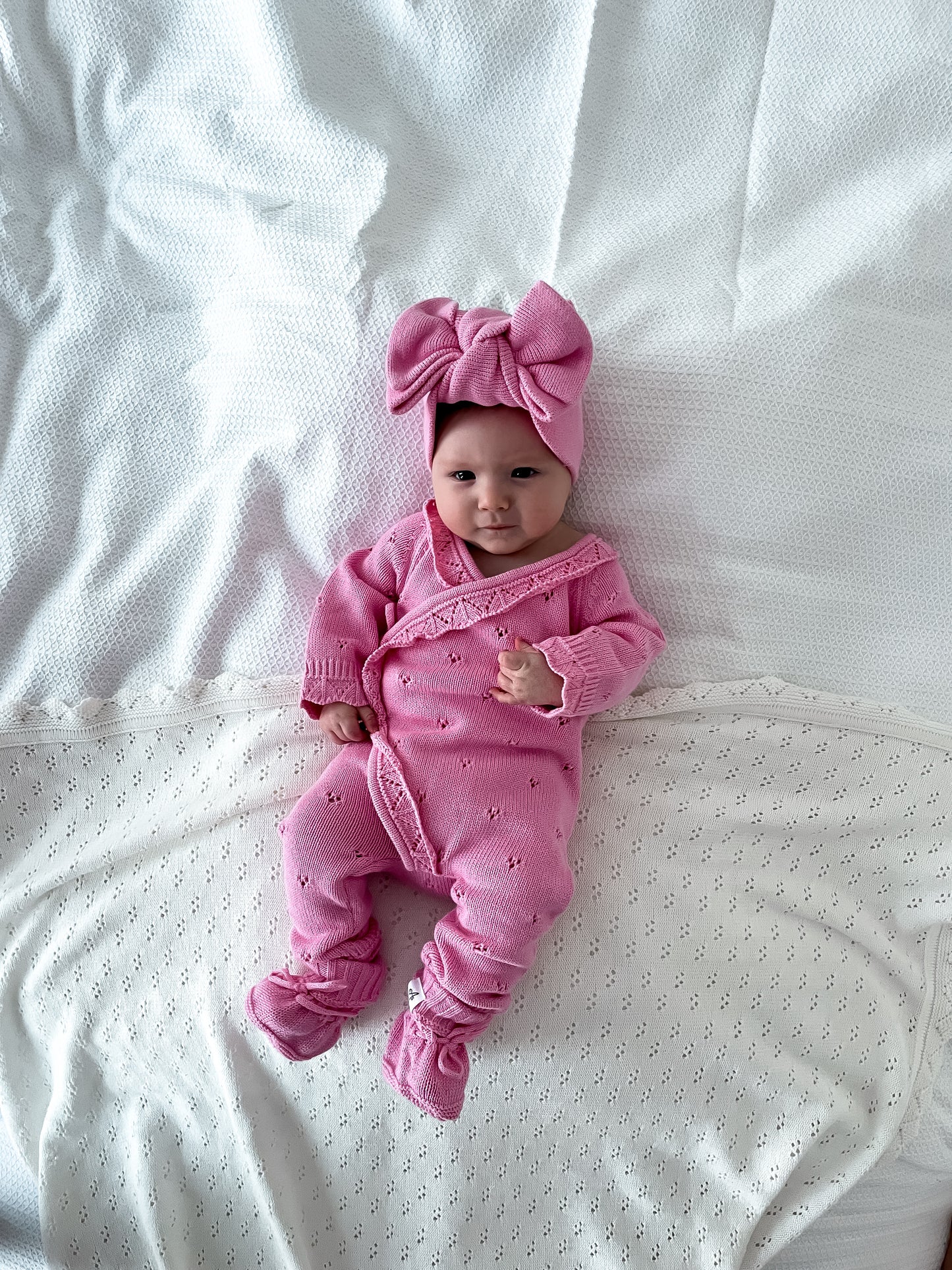 Dahlia Full Length Pointelle Romper - Blossom