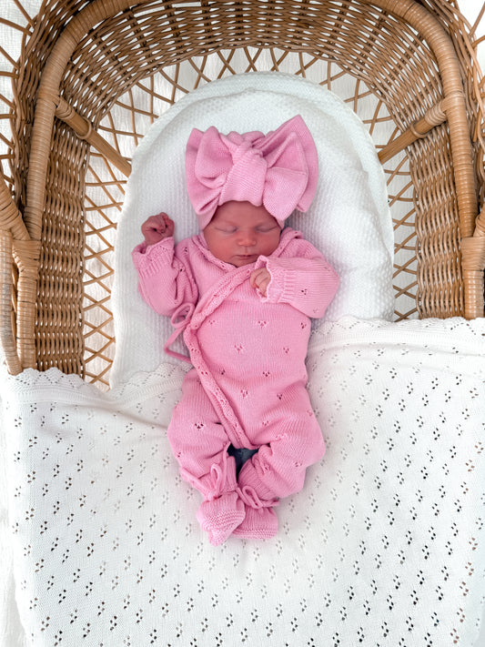 Dahlia Full Length Pointelle Romper - Blossom