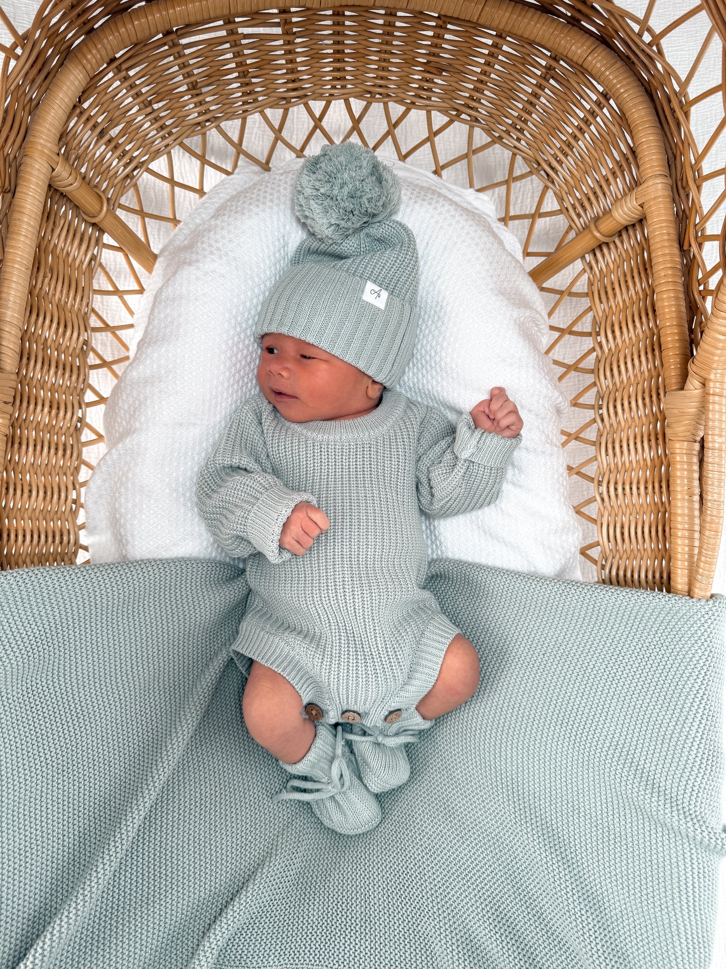Wonder Newborn Romper - Eucalypt