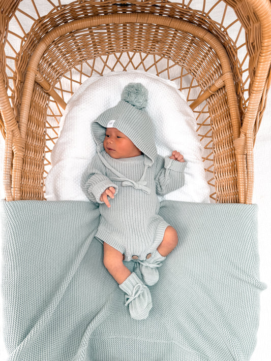 Wonder Newborn Romper - Eucalypt