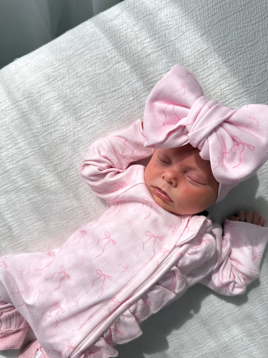 Little Bow Top Knot - Blossom & Fairy Floss