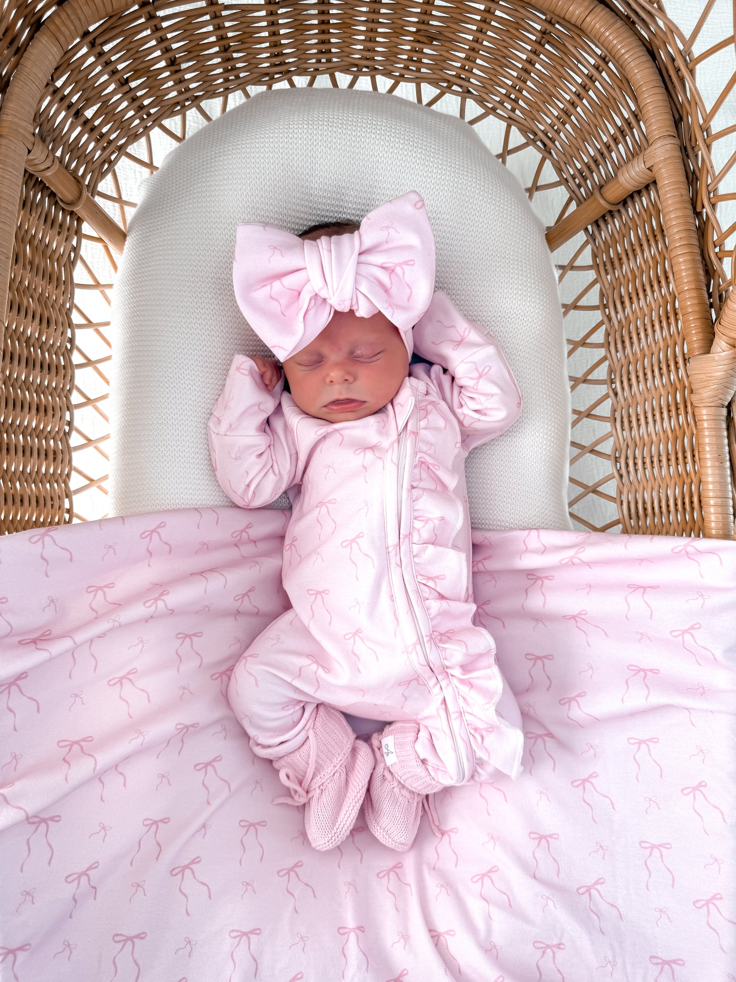 Little Bow Top Knot - Blossom & Fairy Floss