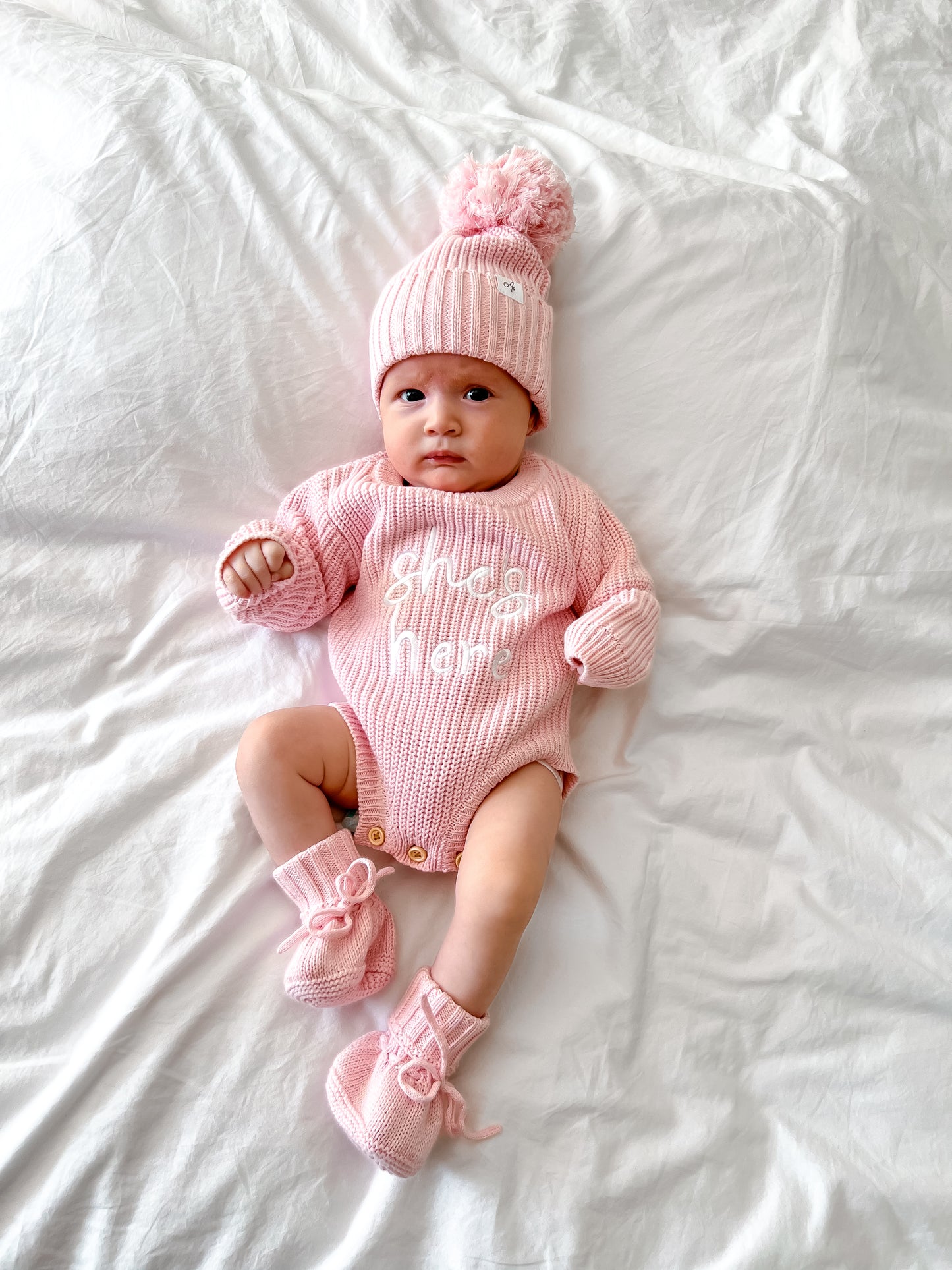 She's Here - Newborn Romper