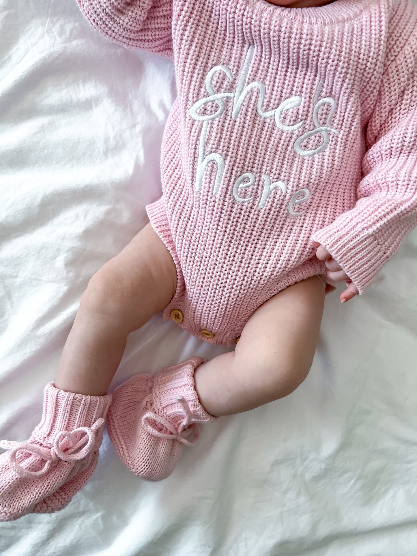 She's Here - Newborn Romper