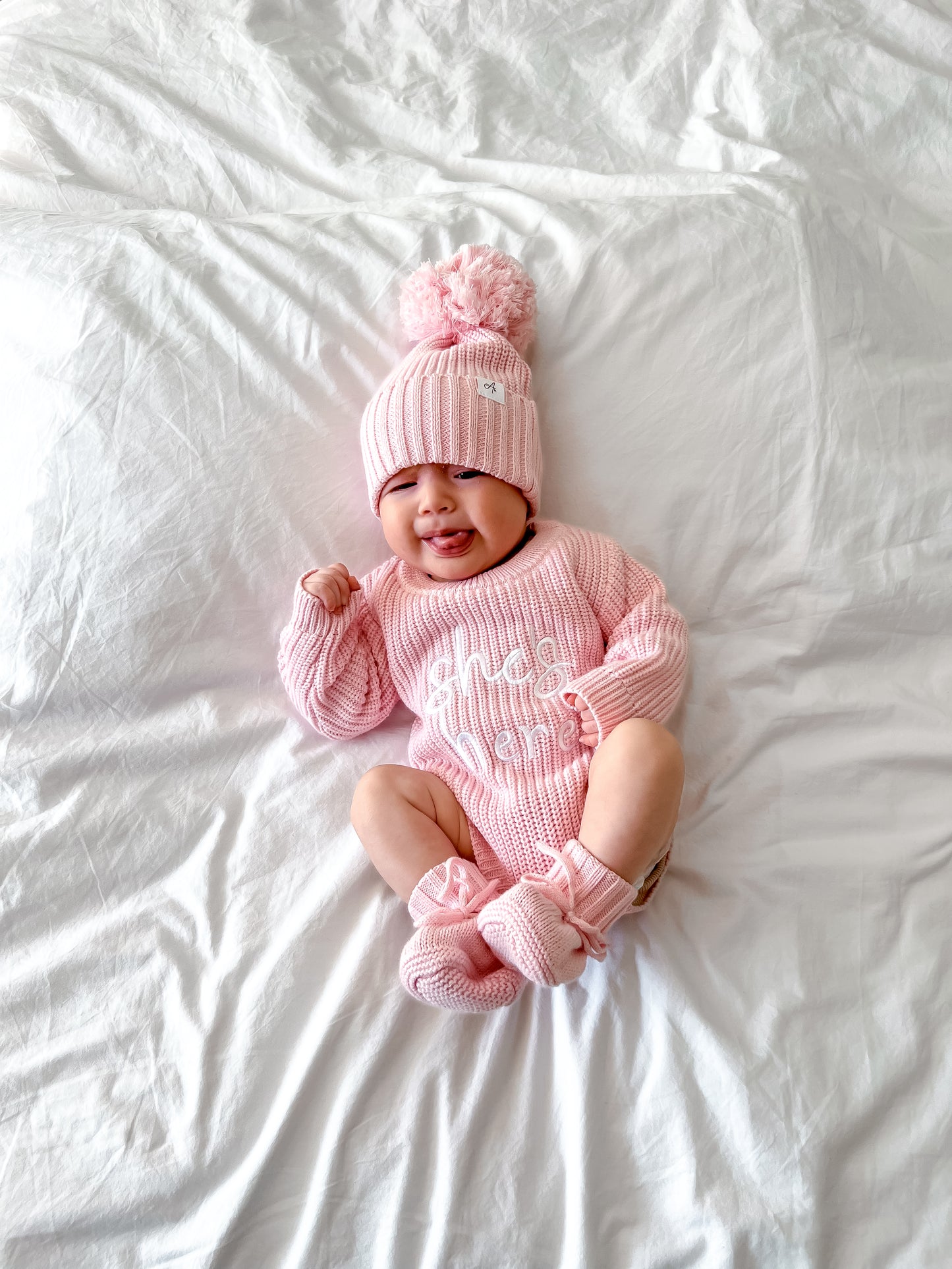 She's Here - Newborn Romper