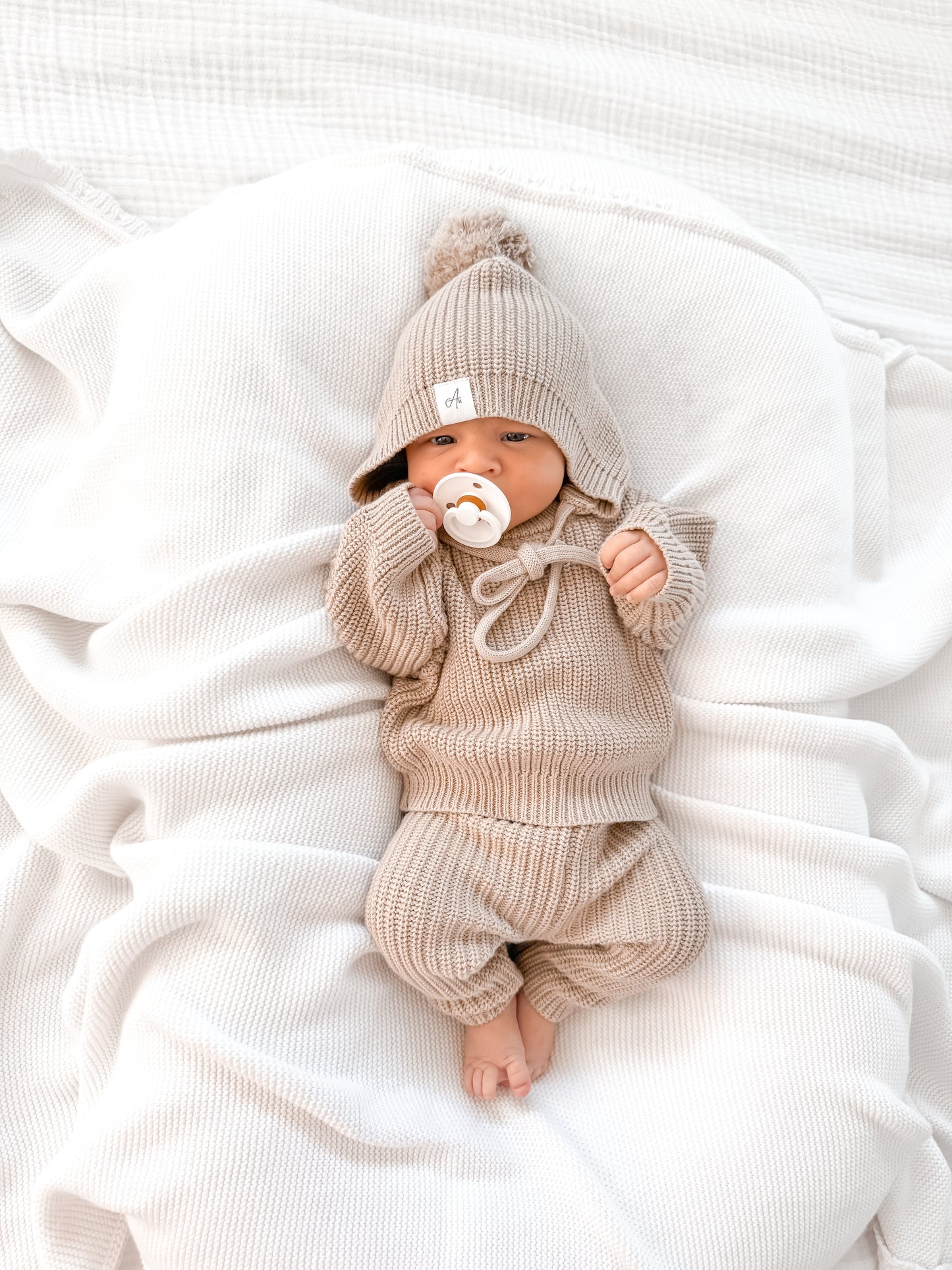 Classic Knitted Pants - Fawn