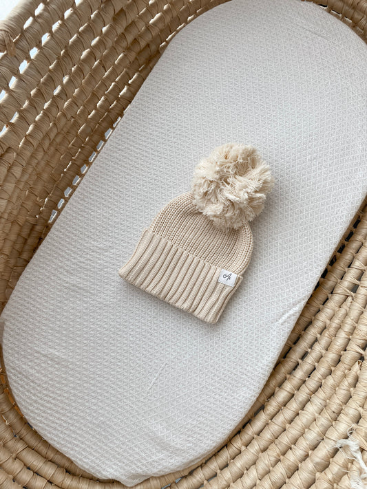 Knitted Beanie - Honey