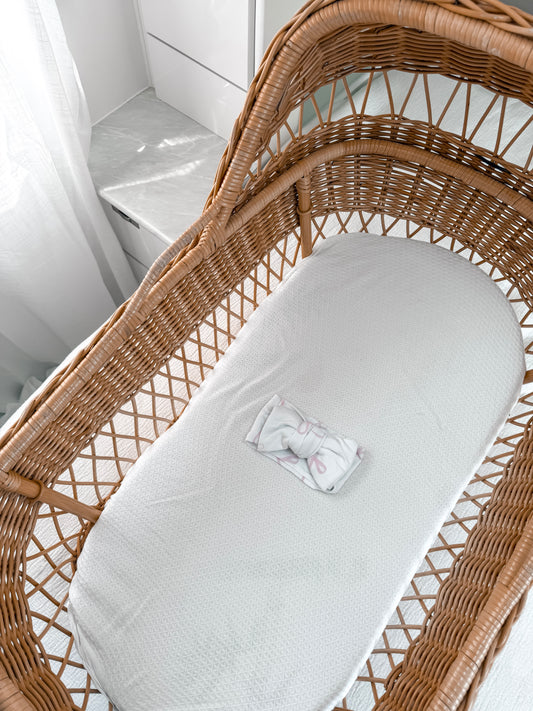 Little Bow Top Knot (White & Fairy Floss)