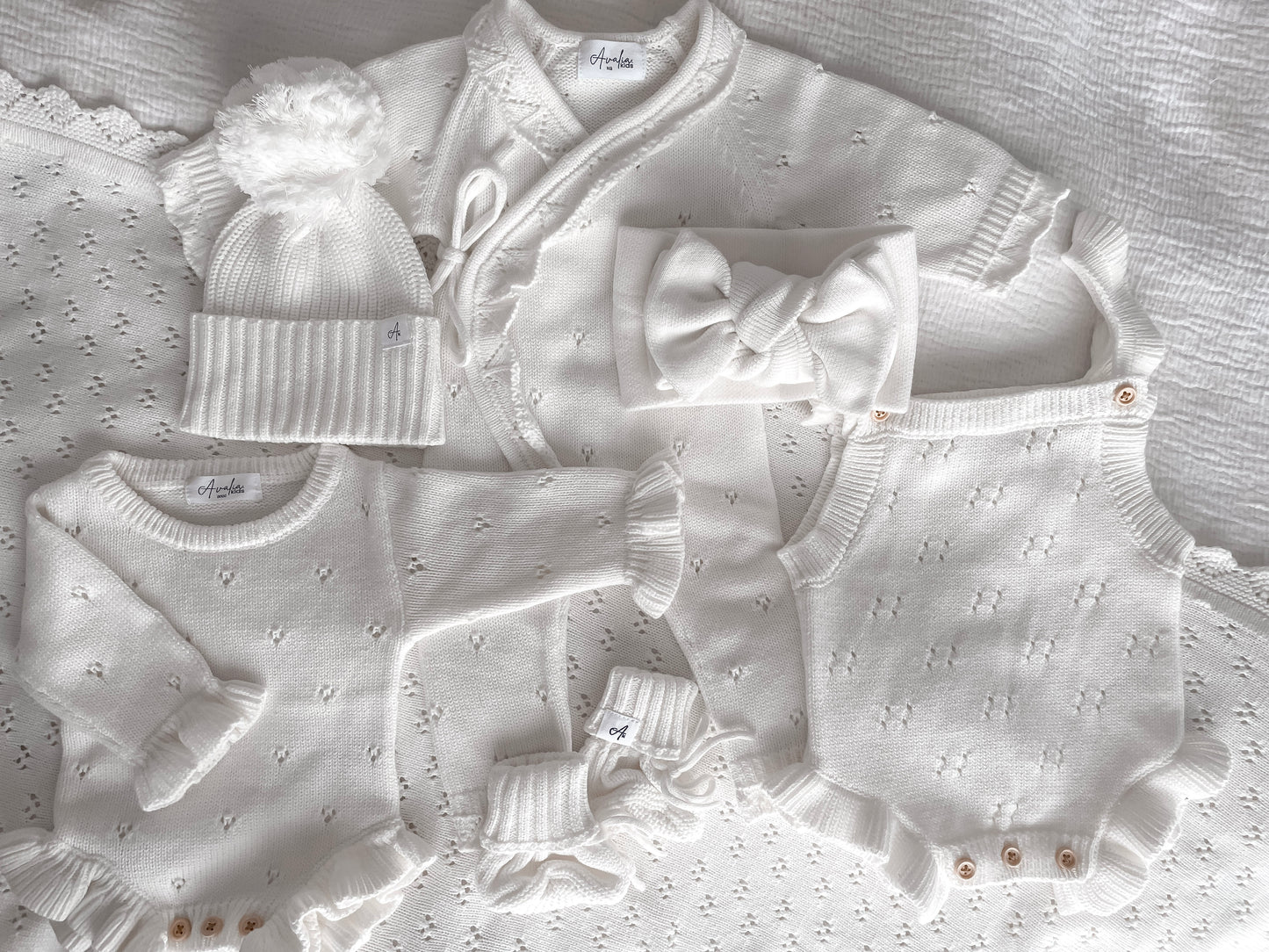 Dahlia Full Length Pointelle Romper - Milk