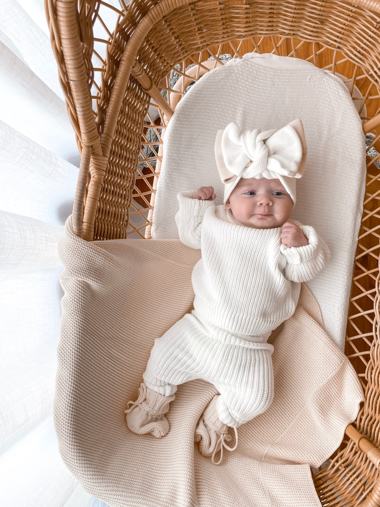 Classic Knitted Pants - Milk