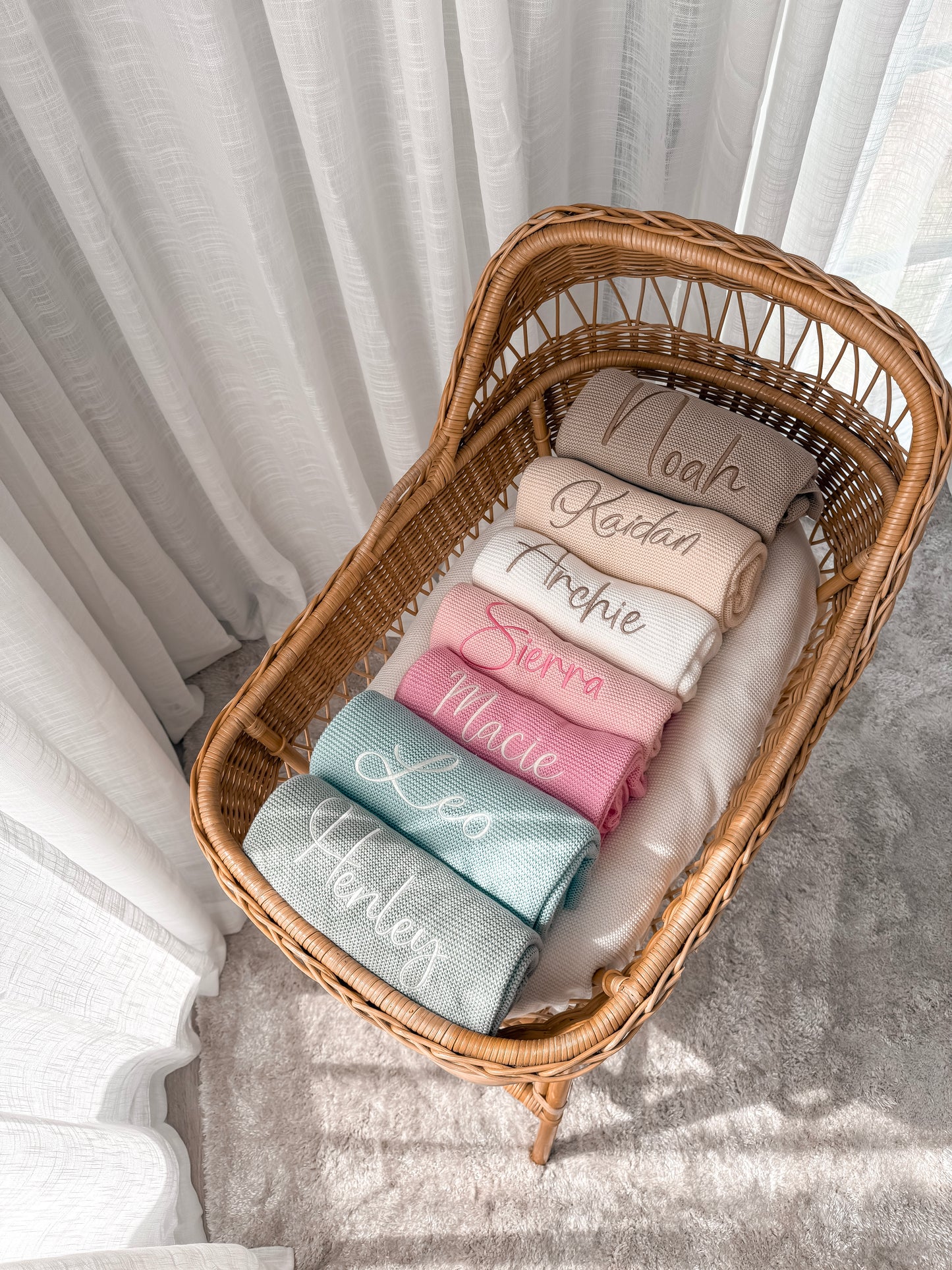 Classic Knitted Blanket - Eucalypt