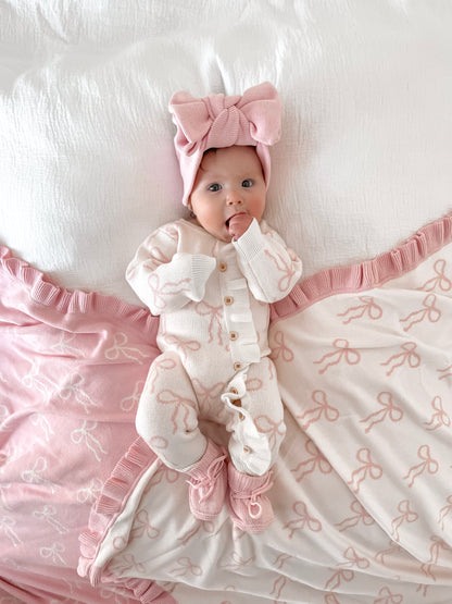 Little Bow Reversible Blanket