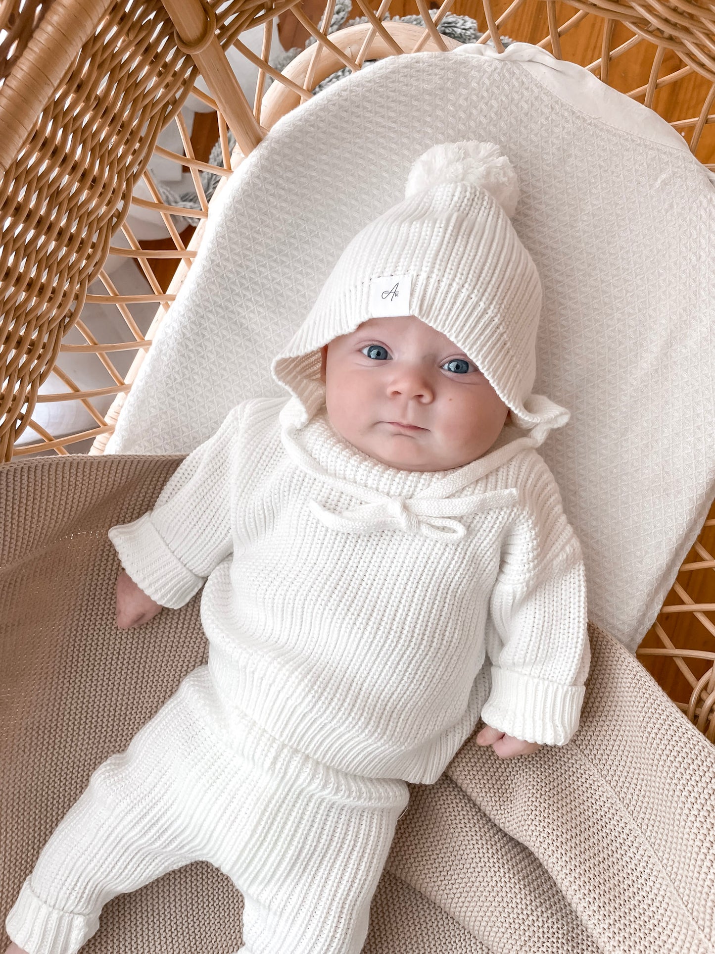 Classic Knitted Pants - Milk