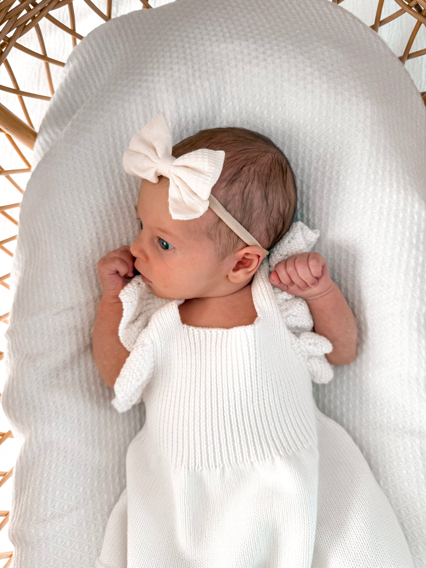 Dahlia Pointelle Knitted Dress - Milk