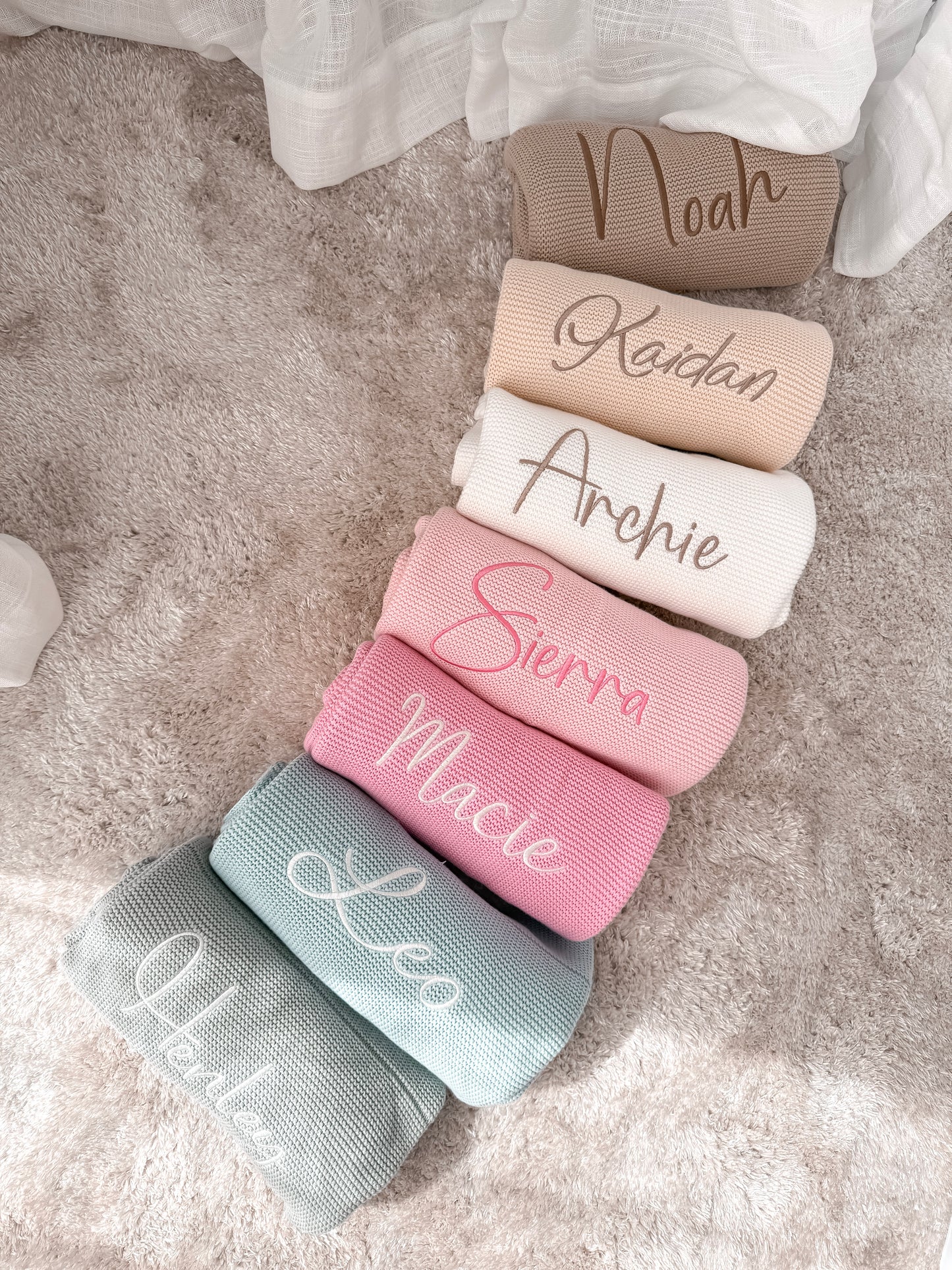 Classic Knitted Blanket - Eucalypt