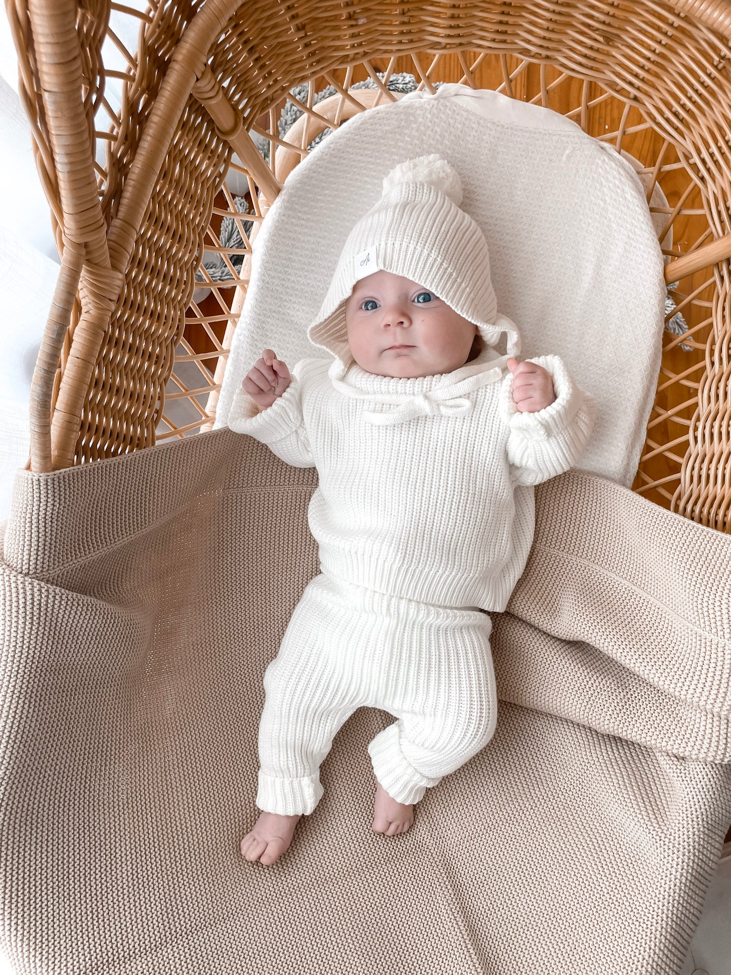 Classic Knitted Pants - Milk