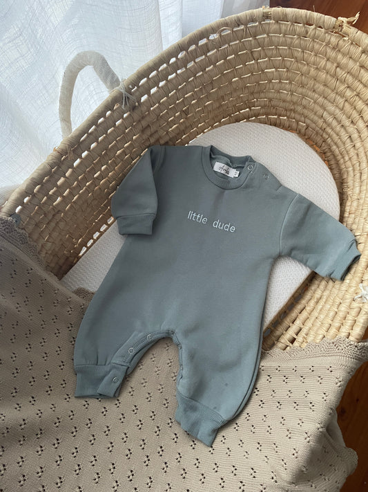 Little Dude Neutral Onesie - Blue