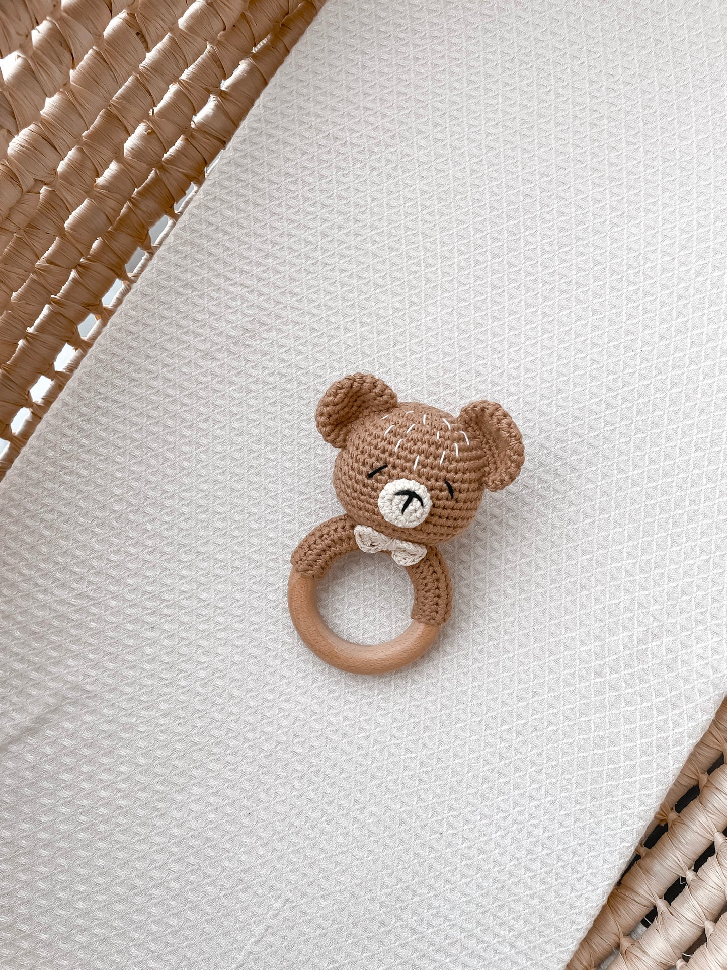 Crochet Rattle - Teddy Bear