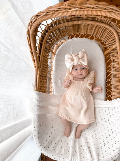 Dahlia Pointelle Knitted Dress - Honey