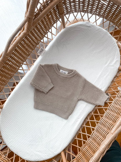 Classic Knitted Jumper - Fawn