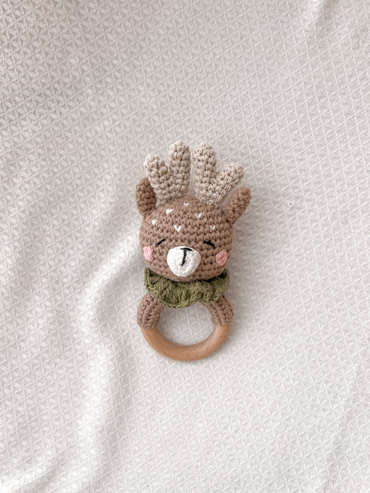 Crochet Rattle - Reindeer