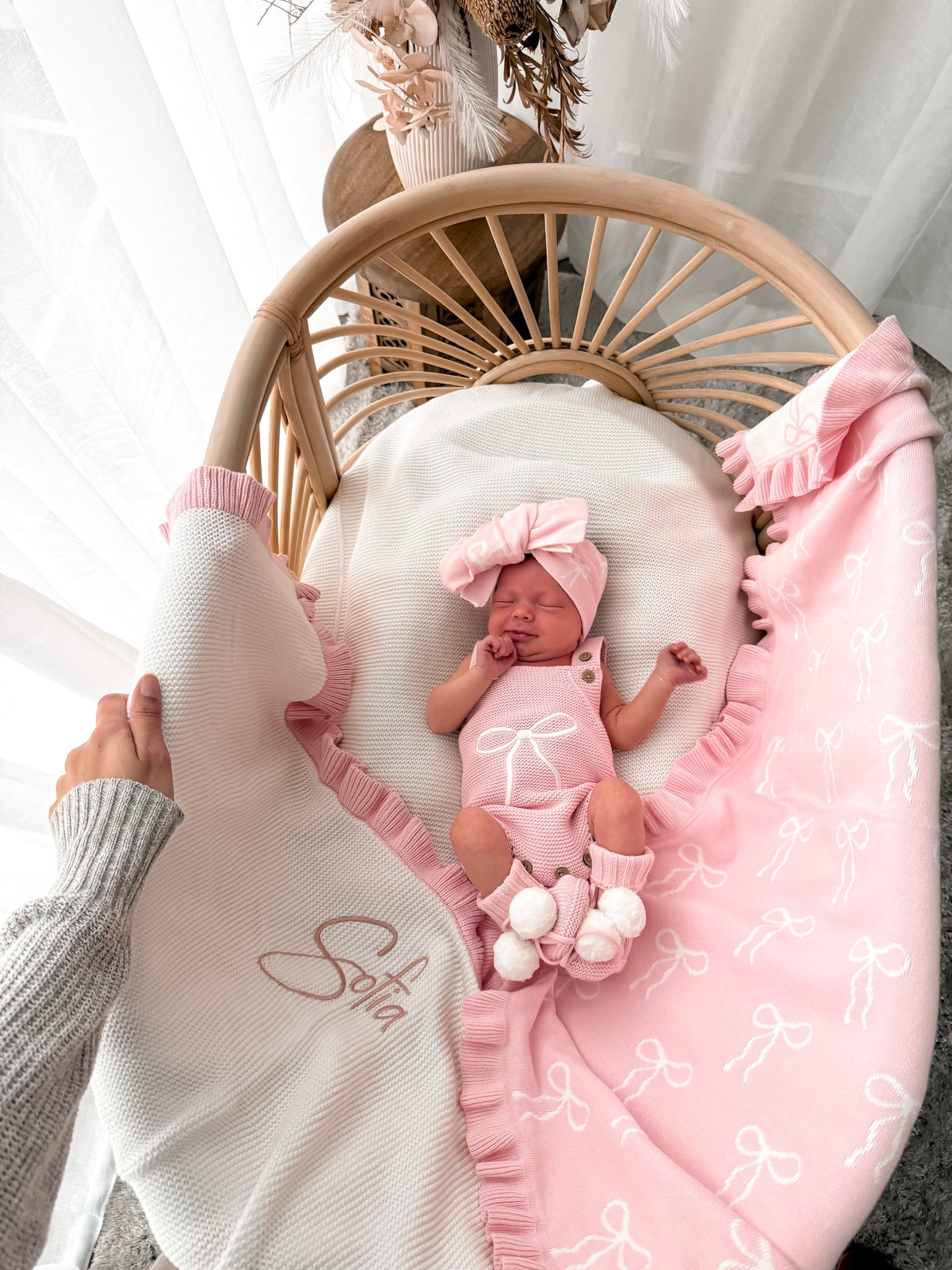 Little Bow Sleeveless Romper - Fairy Floss