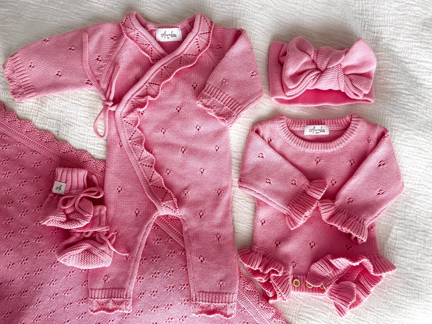 Dahlia Full Length Pointelle Romper - Blossom