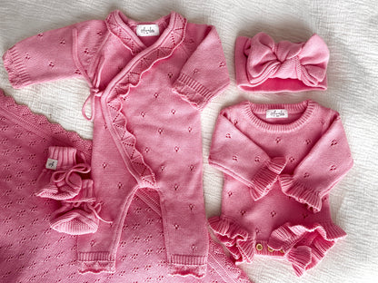 Dahlia Full Length Pointelle Romper - Blossom