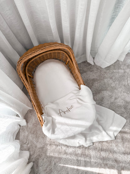 Classic Knitted Blanket - Milk