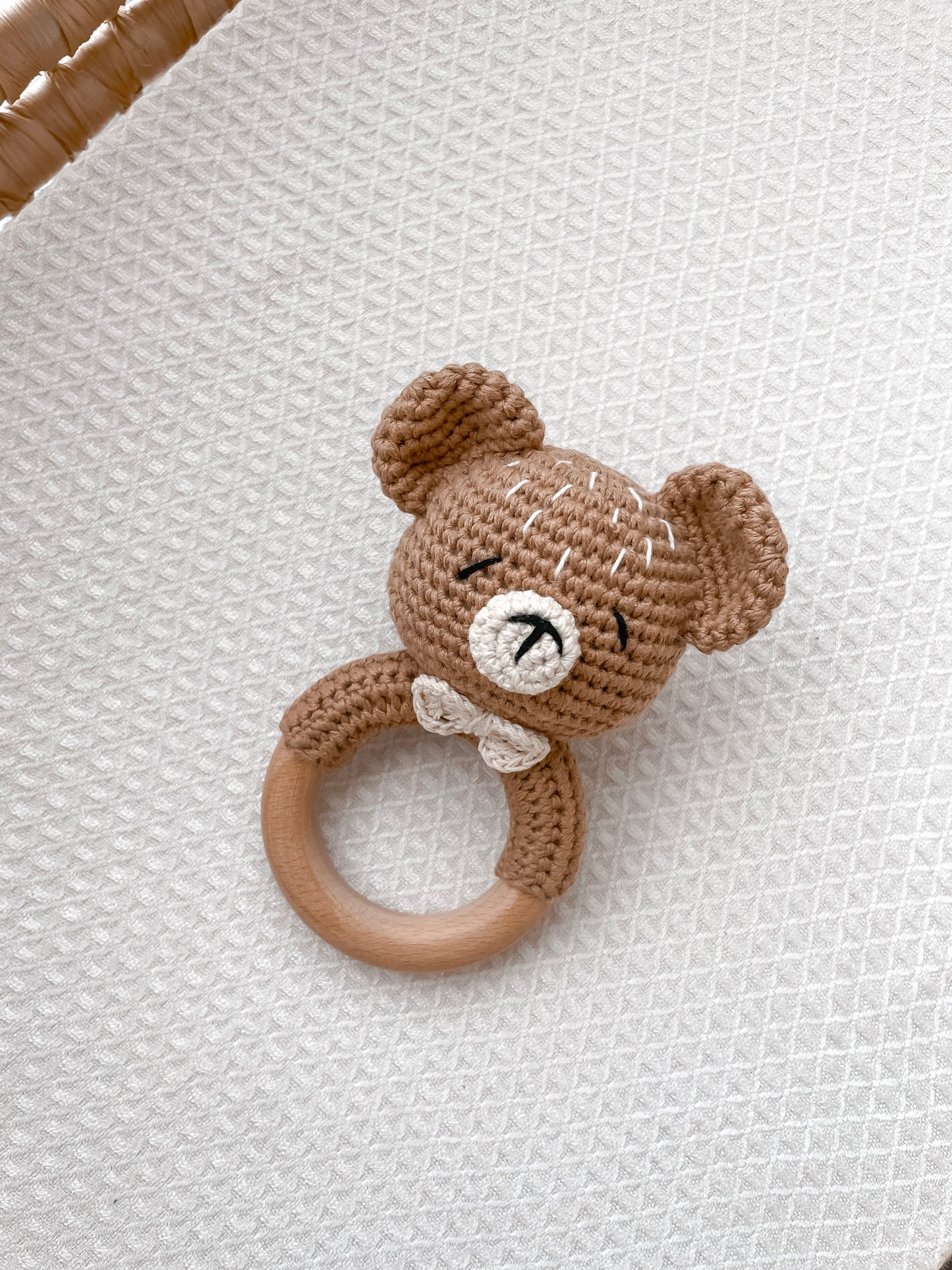Crochet Rattle - Teddy Bear
