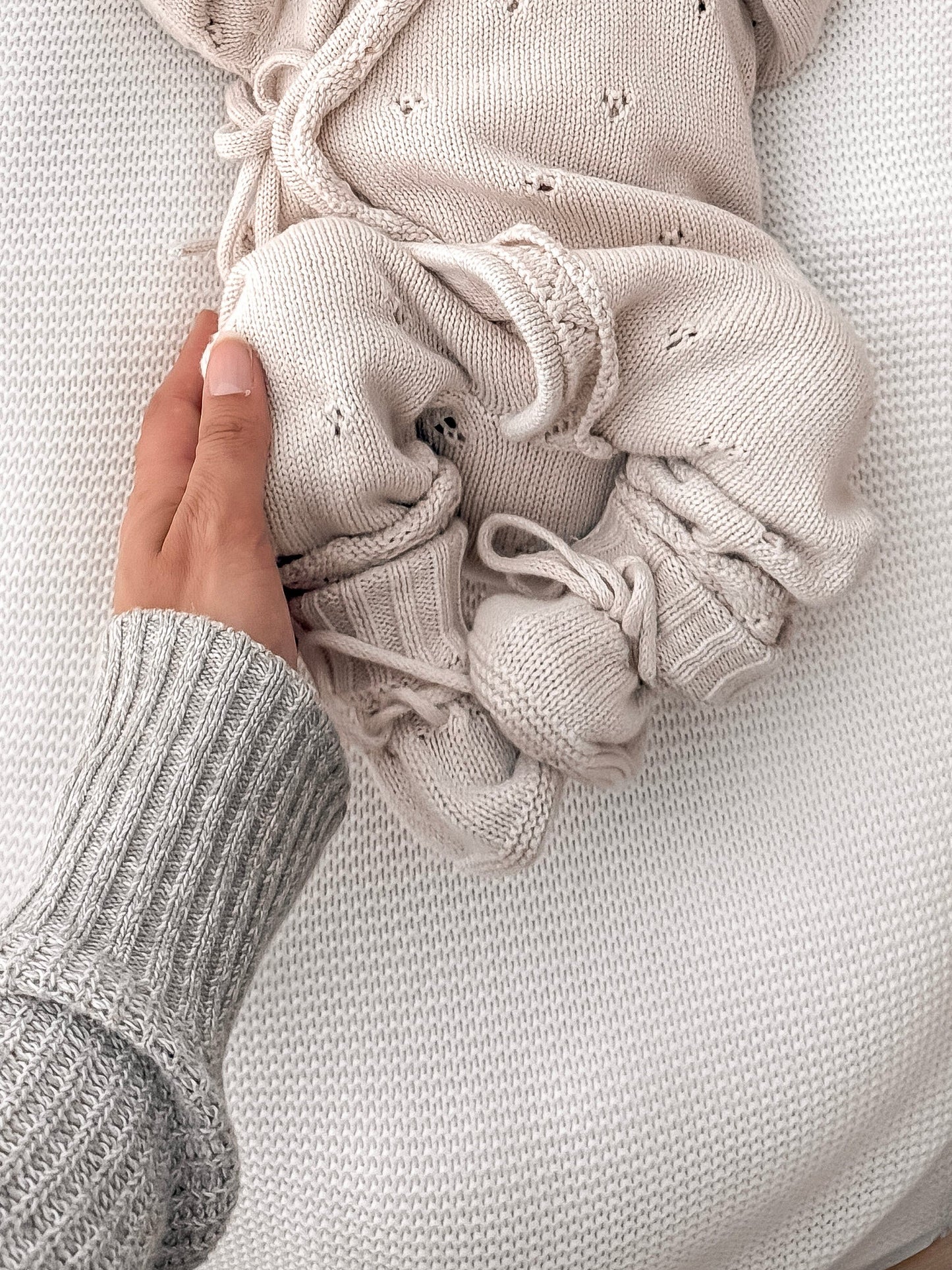 Dahlia Full Length Romper - Latte